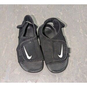 Nike Toddler Sandals Sunray Adjustable V5 Black Slingback Size 6C